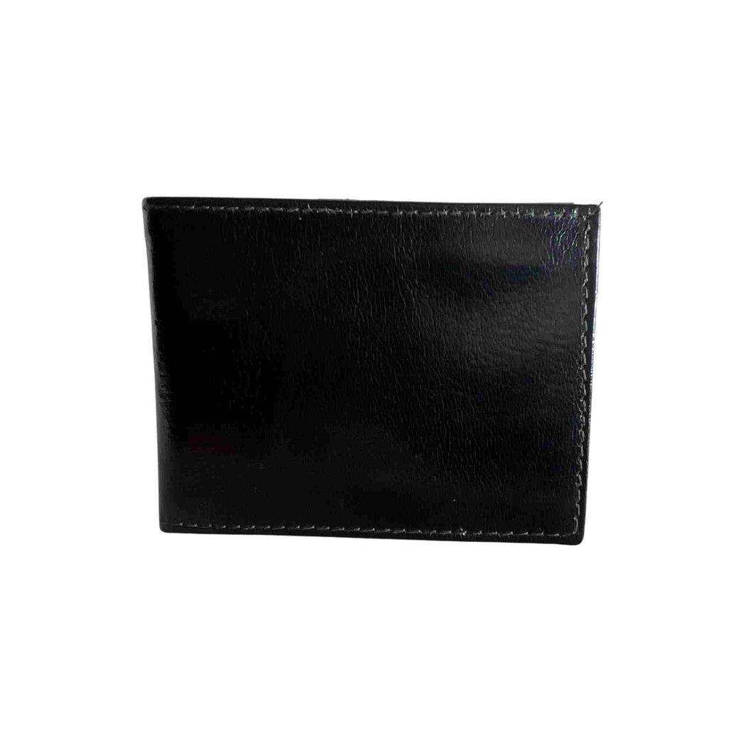 Black leather wallet.