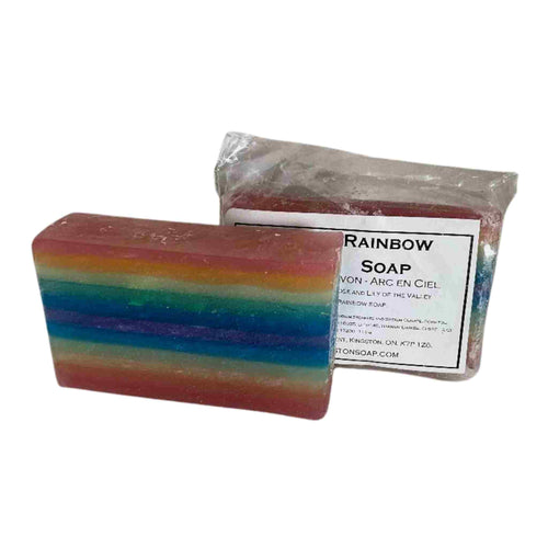 Rainbow glycerin soap.